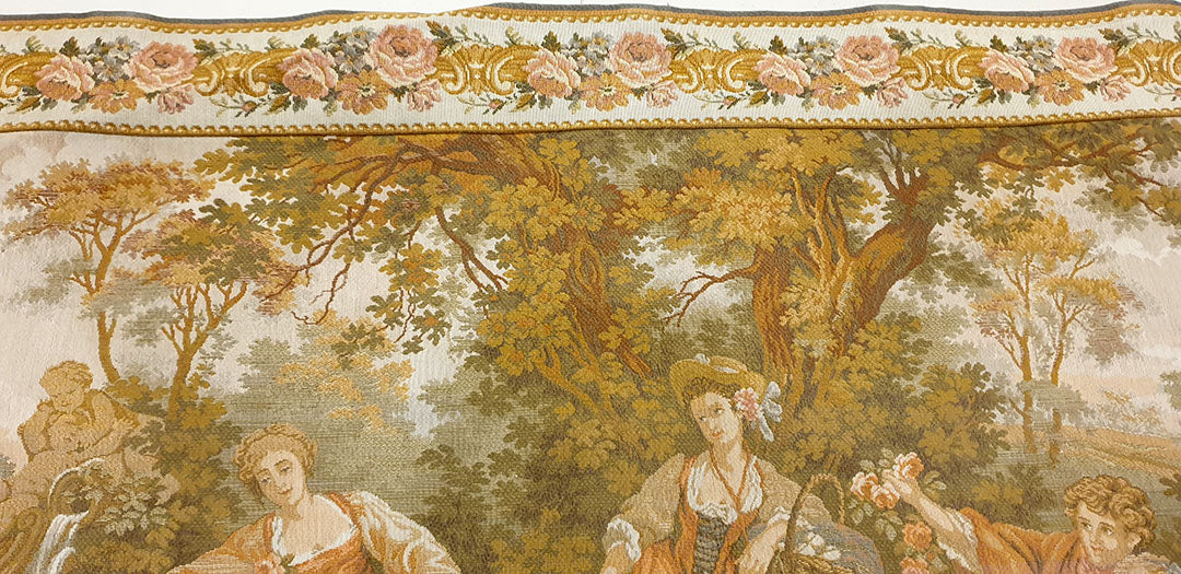 Exquisite French Pastoral Tapestry by JP Paris - Panneaux Gobelins Style