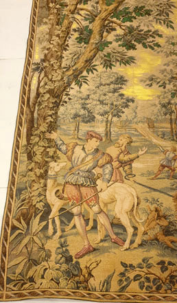 Majestic French Hunting Scene Tapestry 60" x 36"