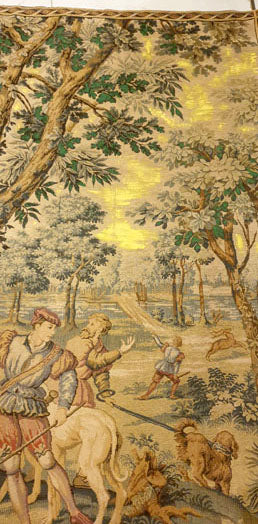 Majestic French Hunting Scene Tapestry 60" x 36"