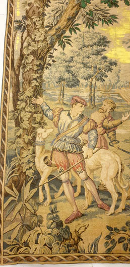 Majestic French Hunting Scene Tapestry 60" x 36"