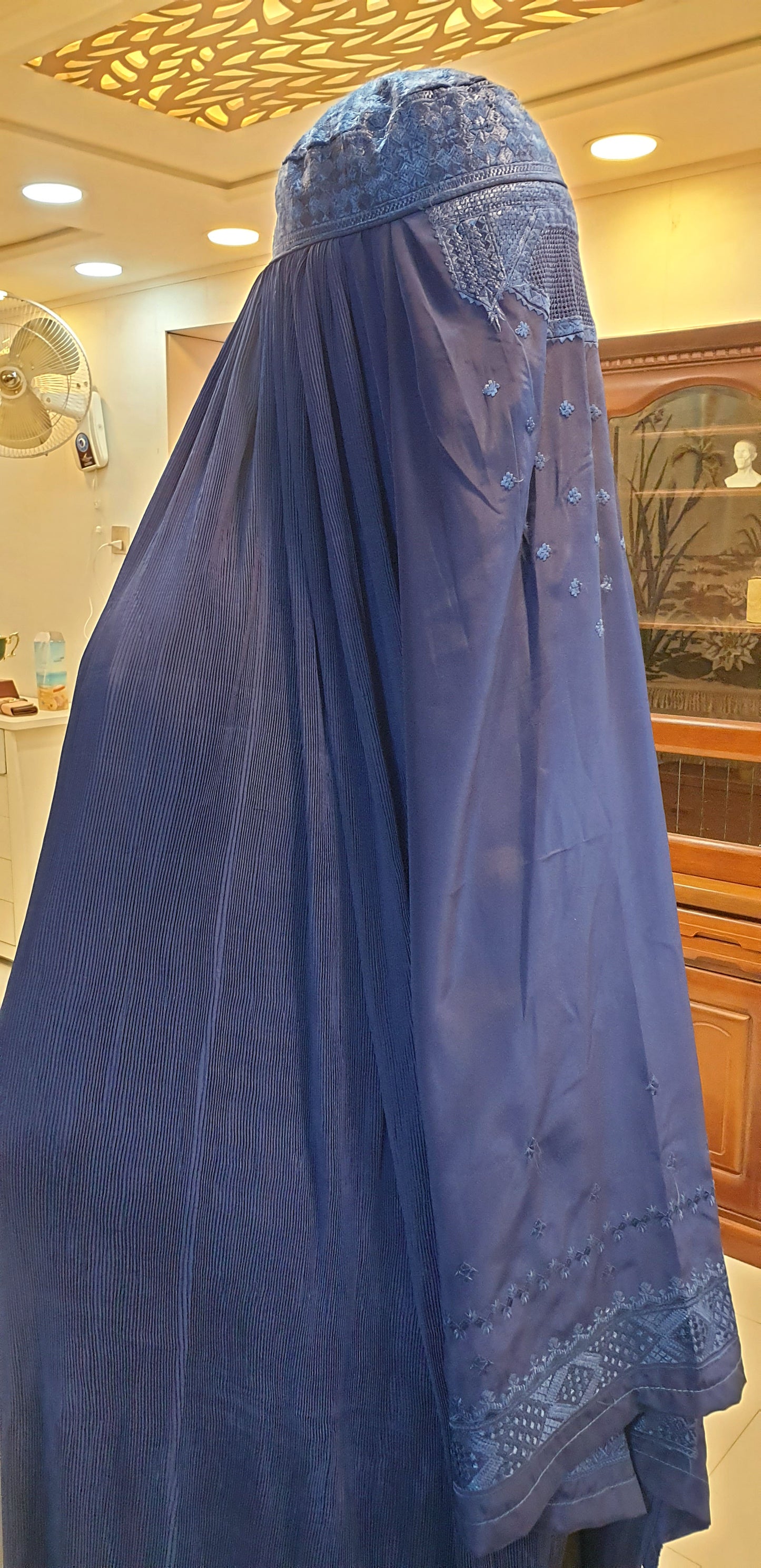 Afghan Blue Traditional Hijab Burqa