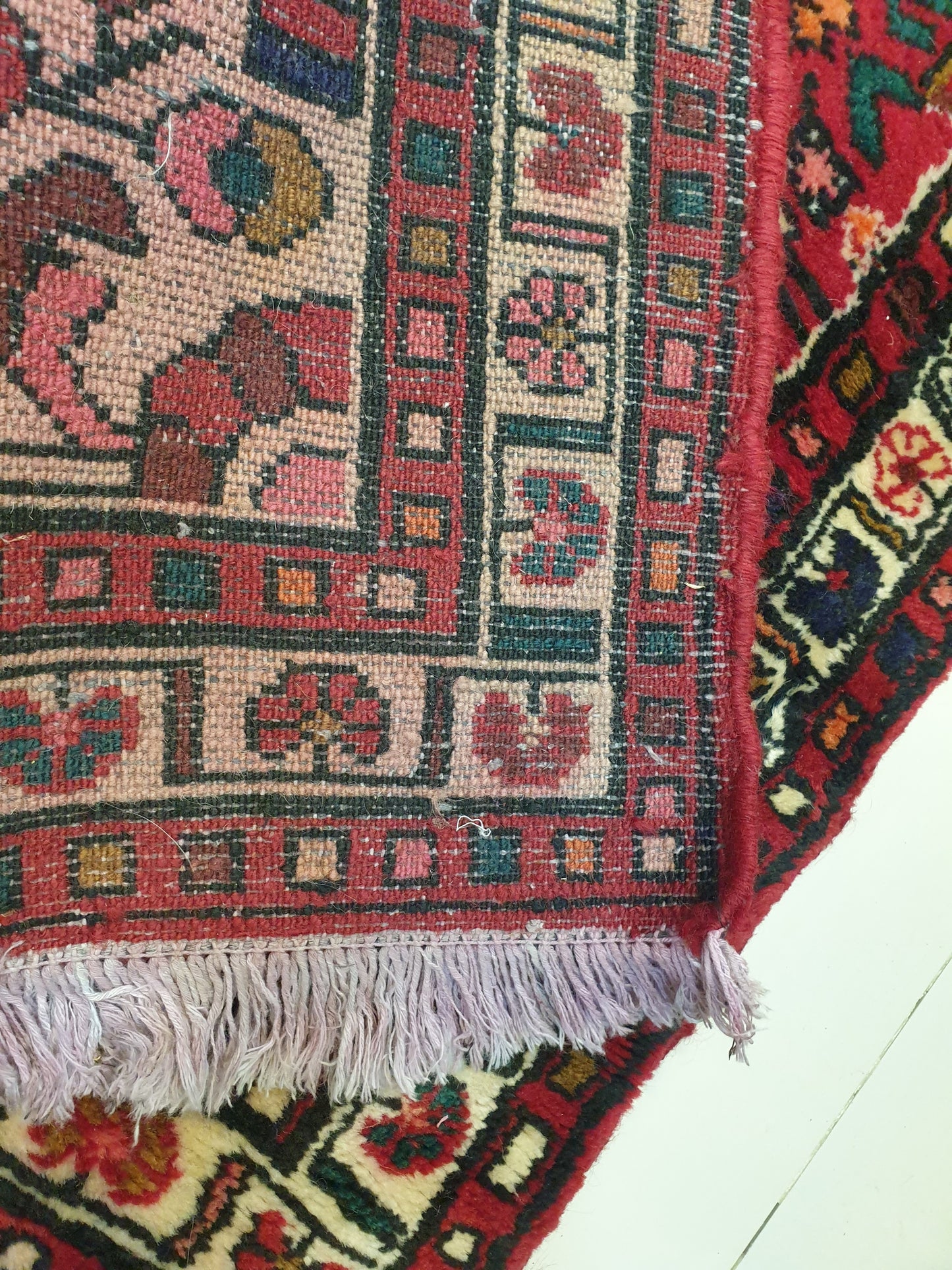 Hand-Knotted Antique Persian Heriz Style Runner - 12.2 x 2.10 Feet