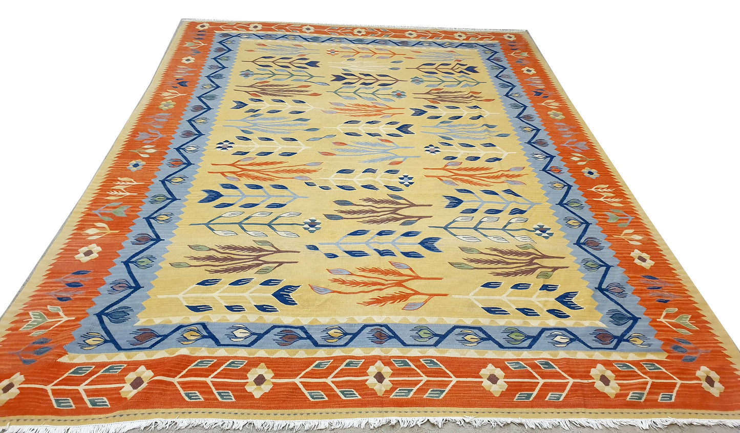 Expansive 8'5" x 6'7" Turkish Flatweave Kilim - Handwoven Art for Your Home