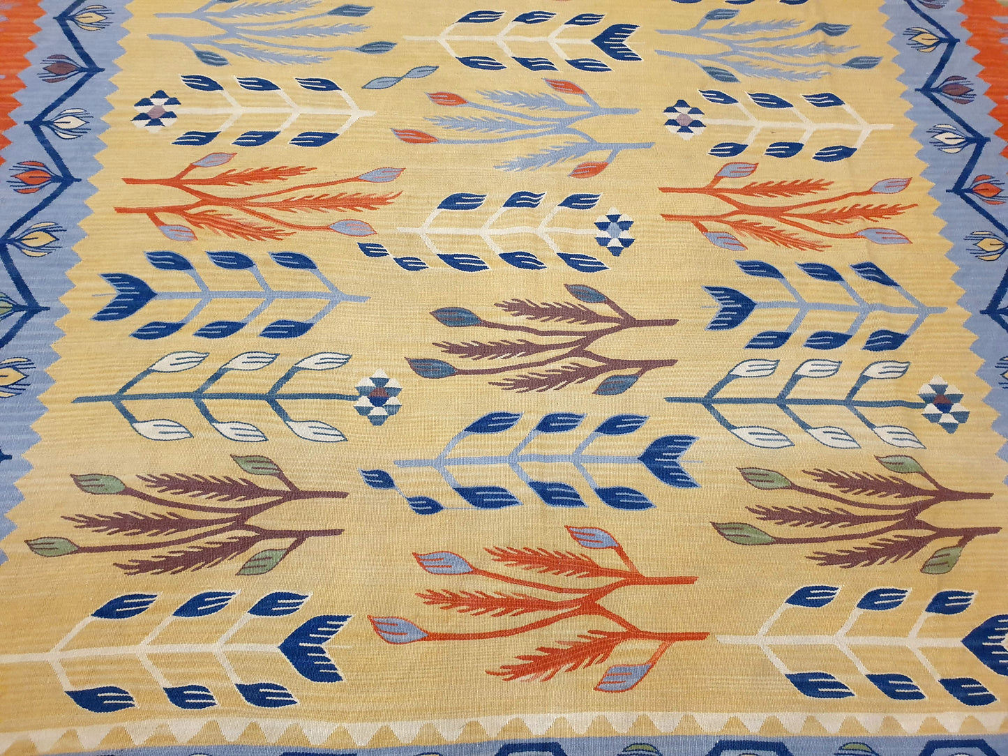 Expansive 8'5" x 6'7" Turkish Flatweave Kilim - Handwoven Art for Your Home