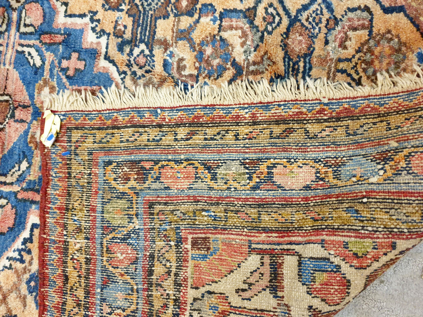 Vintage Hand-Knotted Heriz Style Oriental Rug - 3 x 5 Feet