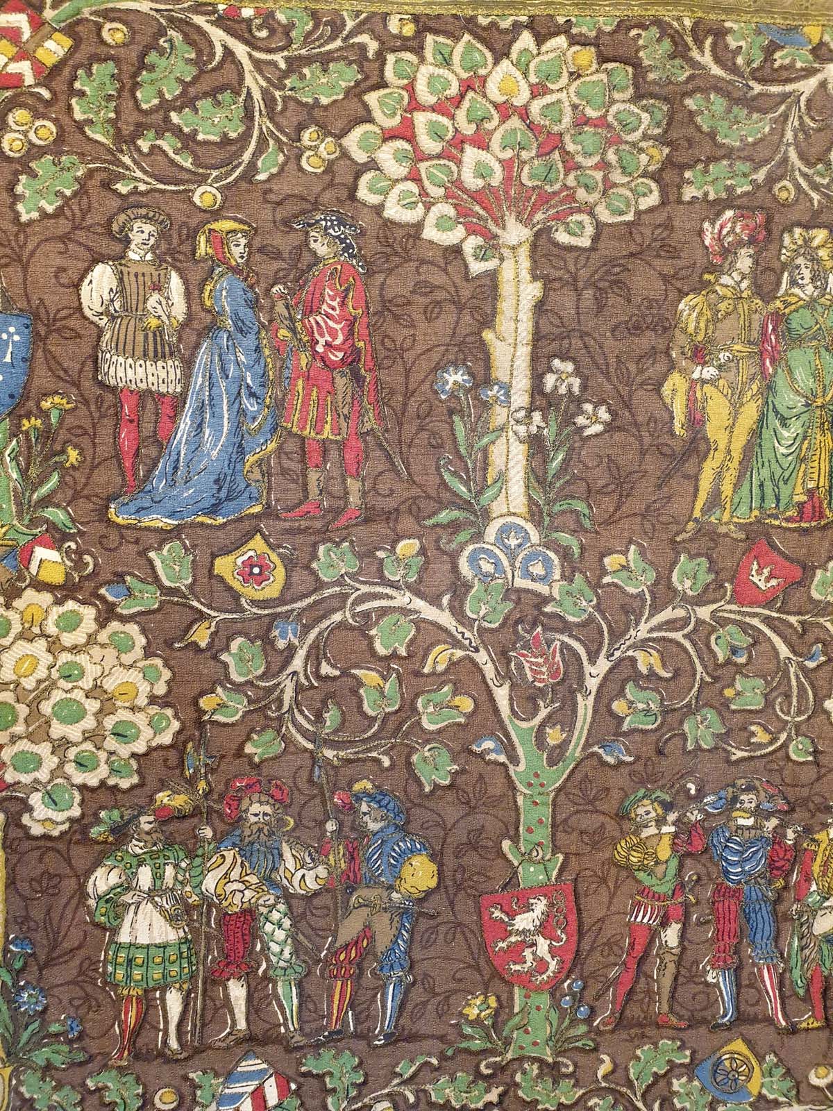 Authentic French Medieval-Style Tapestry - 36" x 23"