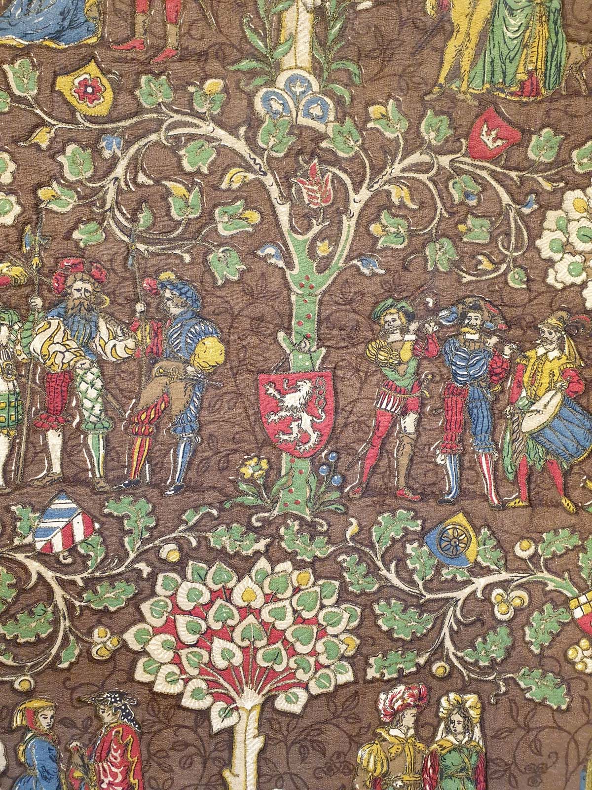Authentic French Medieval-Style Tapestry - 36" x 23"