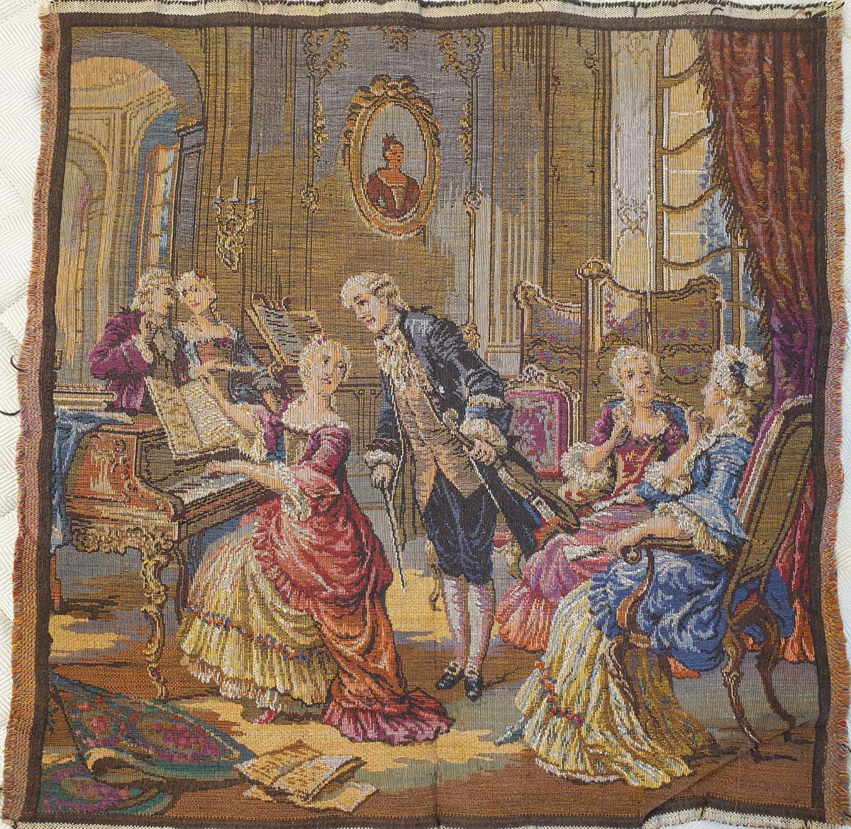 Exquisite French Tapestry for Framing - A Glimpse into 18th Century Elegance