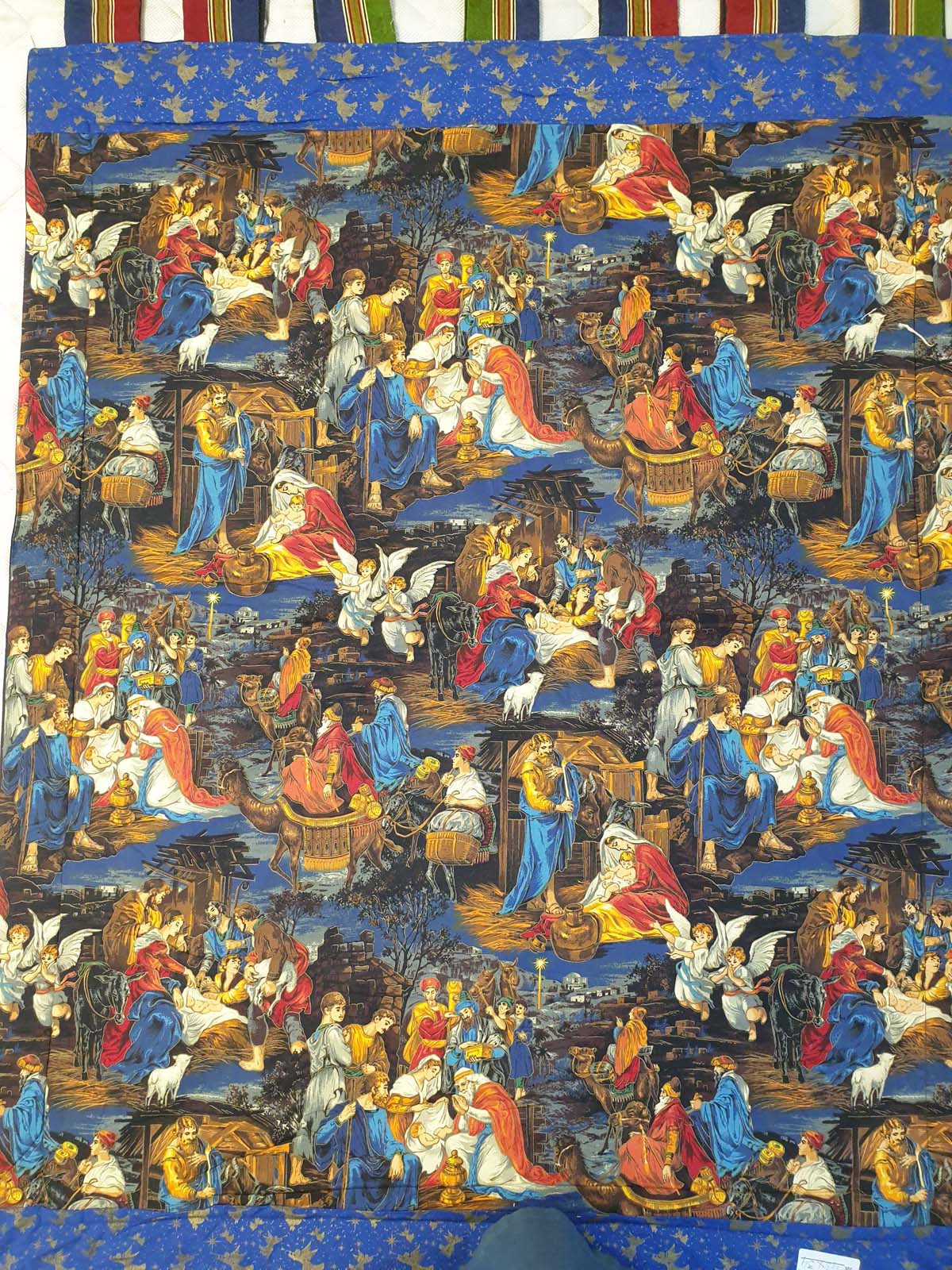 Rare Double-Sided Nativity Tapestry: A Timeless Wall Hanging (43" x 34")