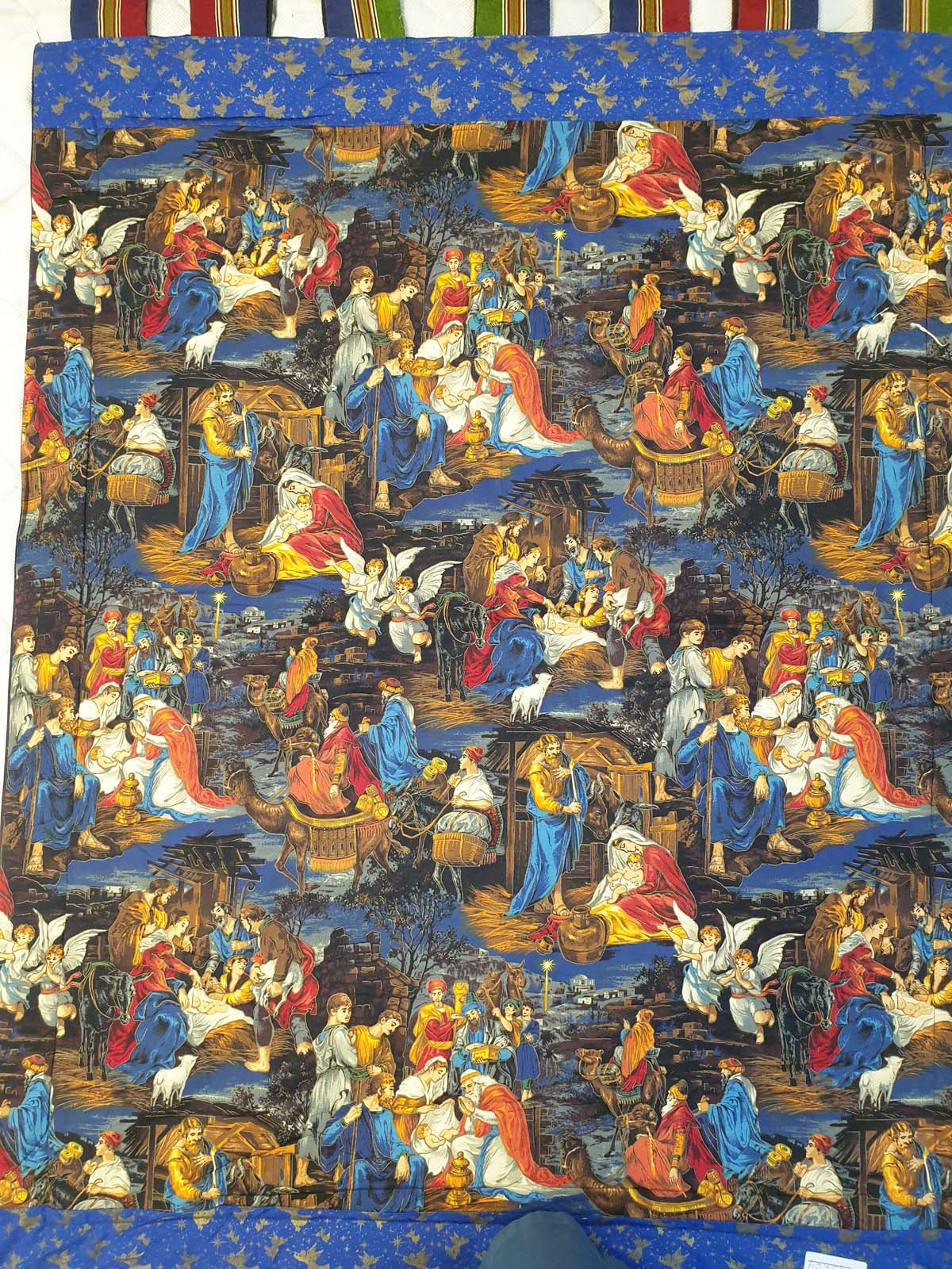 Rare Double-Sided Nativity Tapestry: A Timeless Wall Hanging (43" x 34")