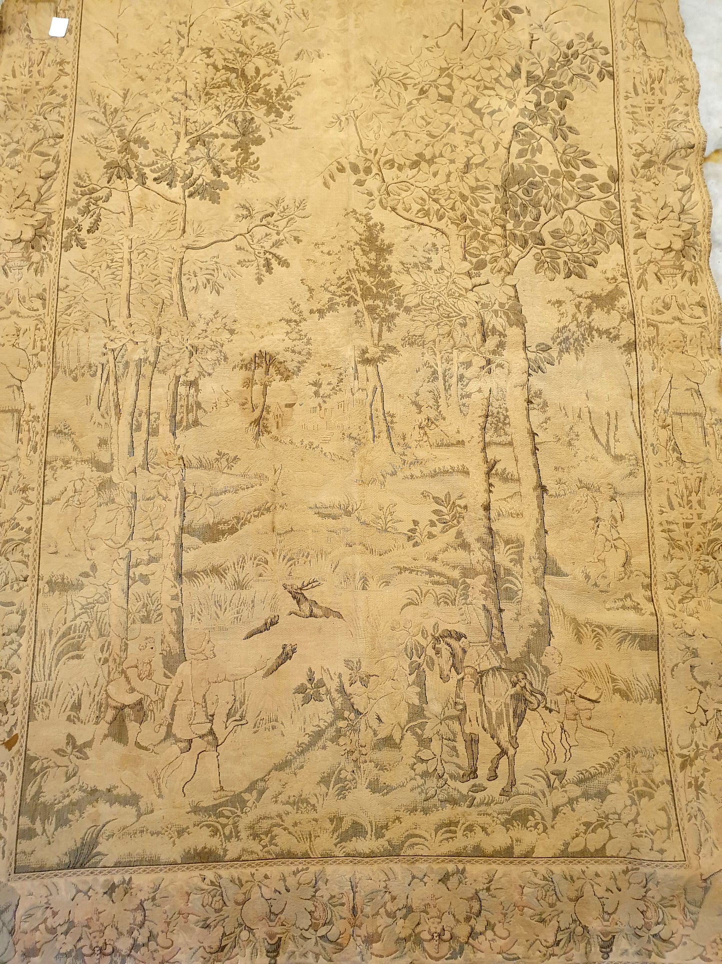 Grand Antique-Style Forest Hunting Tapestry - 74" x 50"