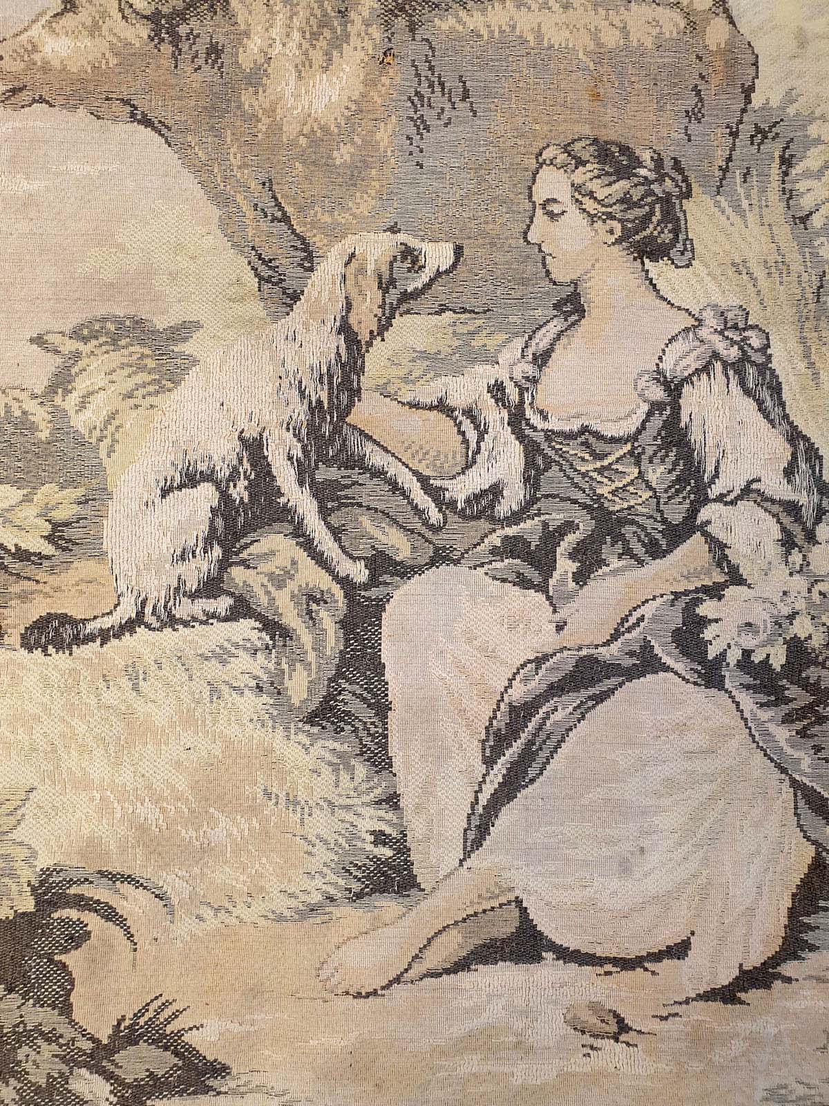 Serene Pastoral Tapestry: A Rustic Idyll 47" x 34"