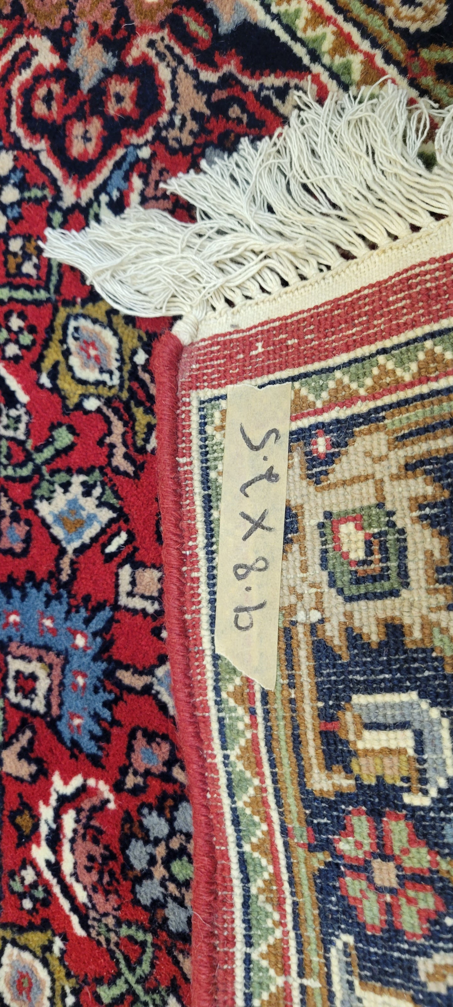 Elegant Hand-Knotted Indo-Persian Runner with Herati Pattern - 9.8 x 2.5 Feet
