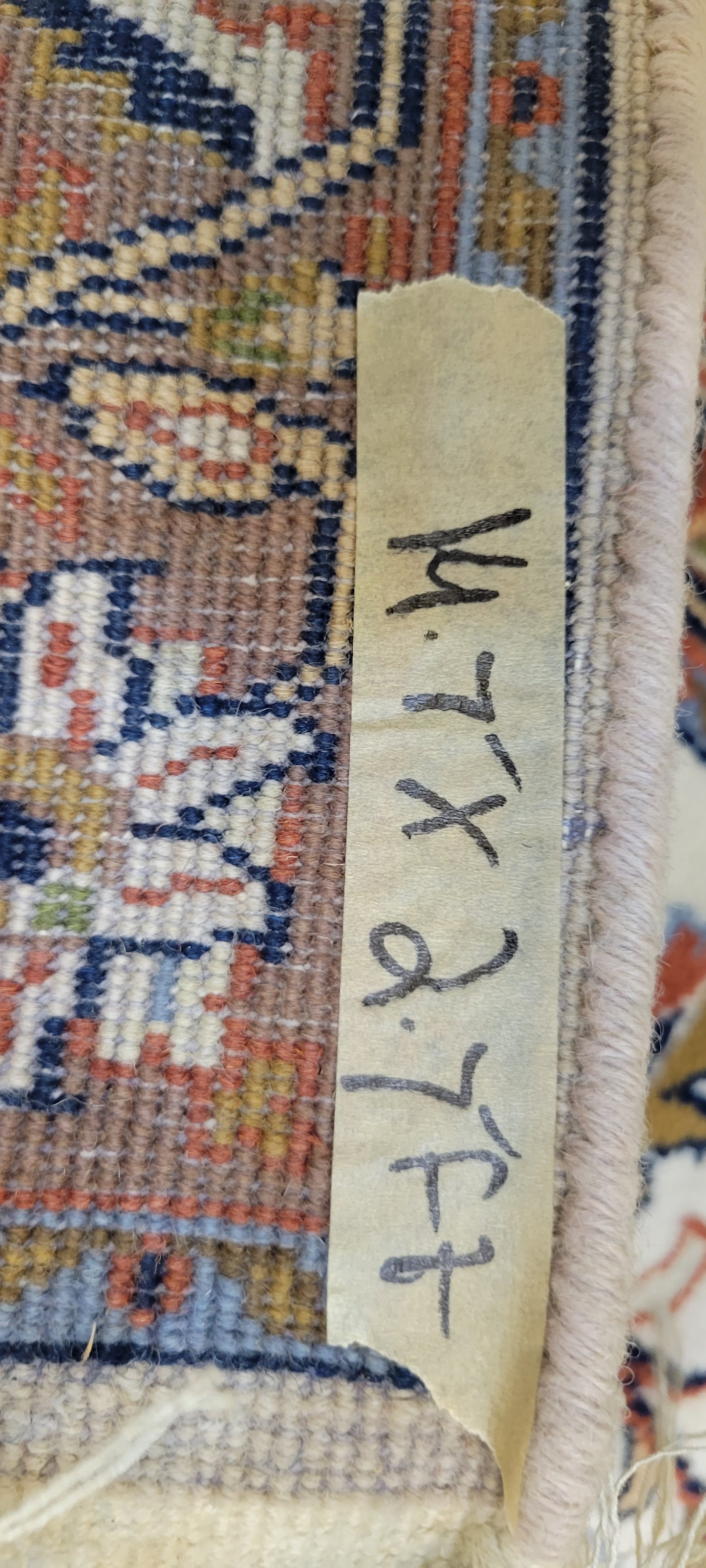 Elegant 14.7' x 2.7' Hand-Knotted Indo-Persian Runner - Serene Cream Field with Cascading Floral Design