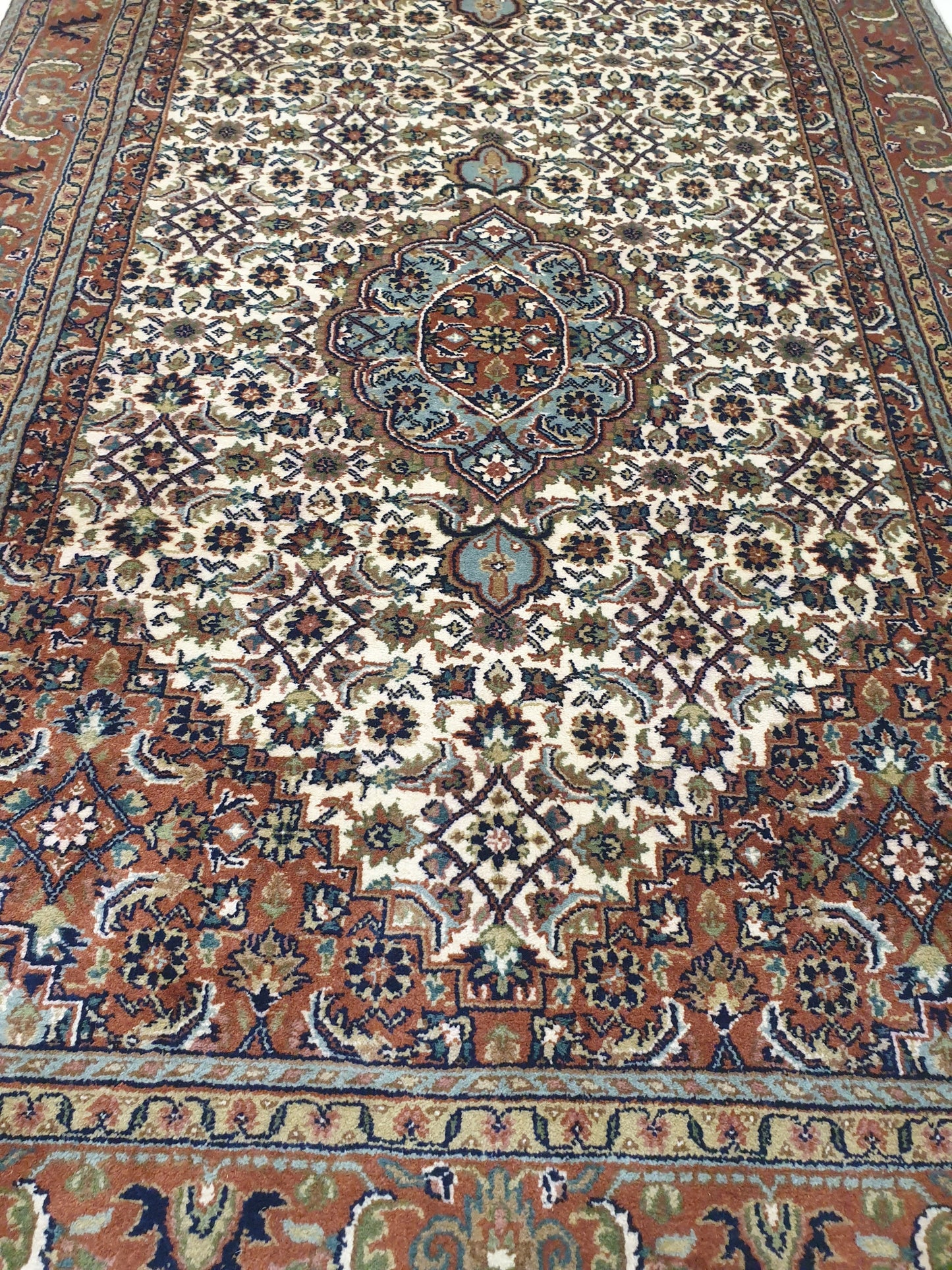 Exquisite 13.2' x 3.7' Hand-Knotted Indo-Persian Bidjar Design Wool Runner - Unrivaled Quality & Rich Detail