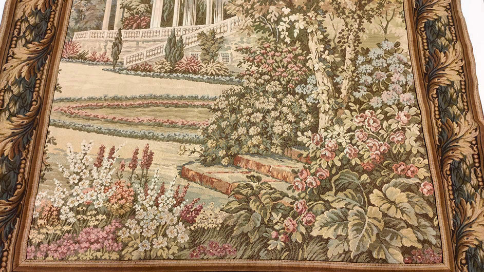 Exquisite French Garden Landscape Tapestry - 50" x 42"