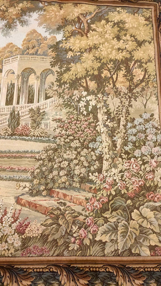 Exquisite French Garden Landscape Tapestry - 50" x 42"