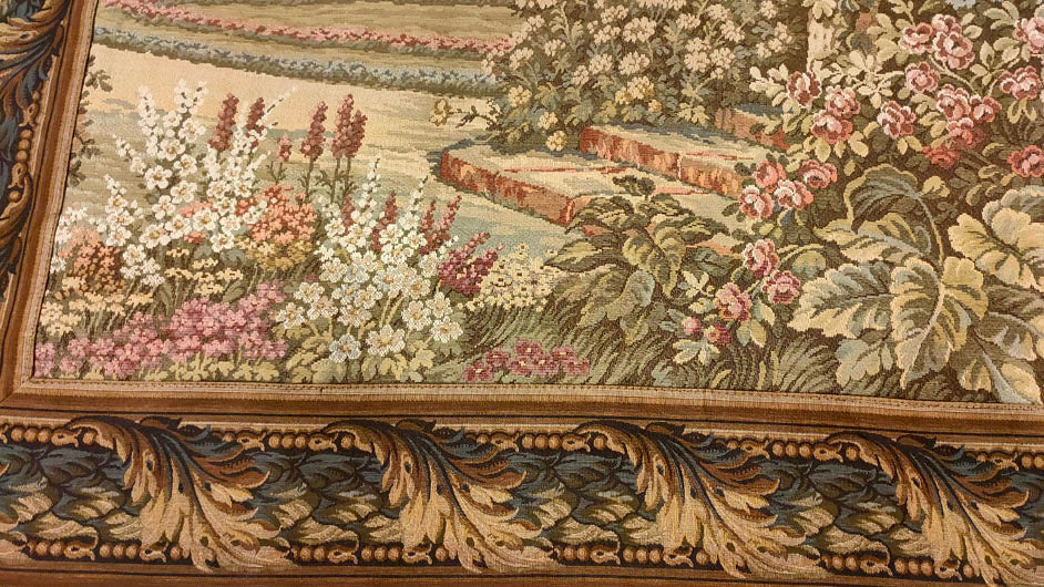 Exquisite French Garden Landscape Tapestry - 50" x 42"