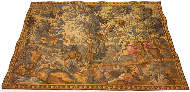 Grand French Hunting Scene Tapestry - 59" x 42"