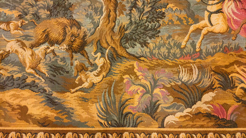 Grand French Hunting Scene Tapestry - 59" x 42"