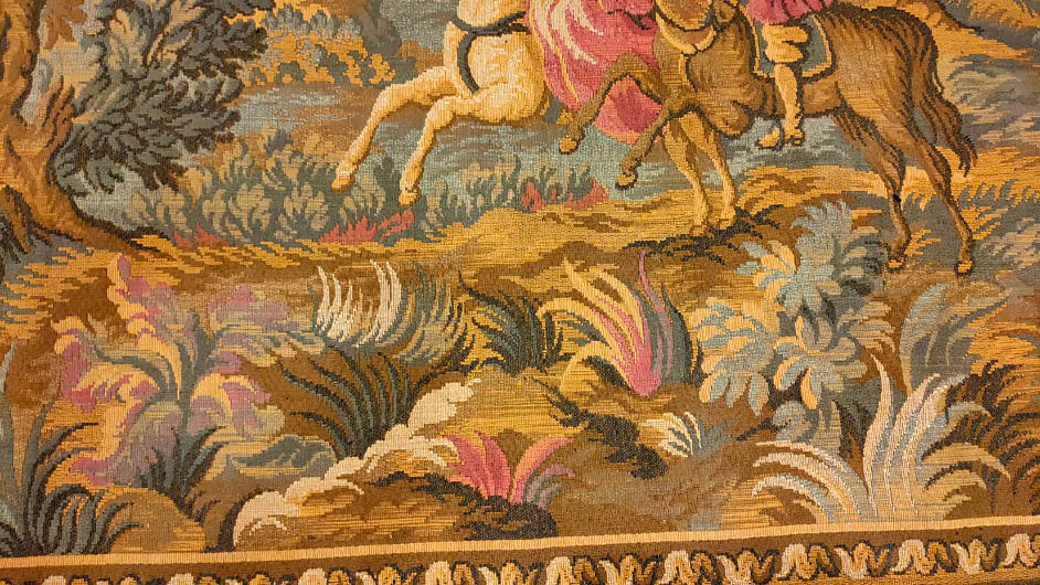 Grand French Hunting Scene Tapestry - 59" x 42"