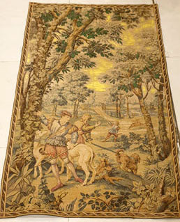 Majestic French Hunting Scene Tapestry 60" x 36"