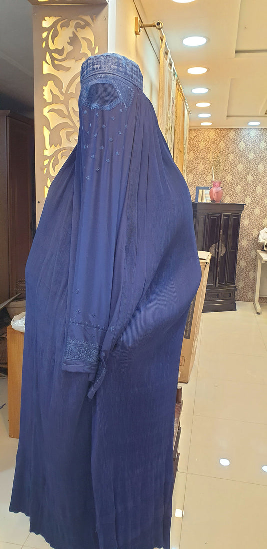Afghan Blue Traditional Hijab Burqa