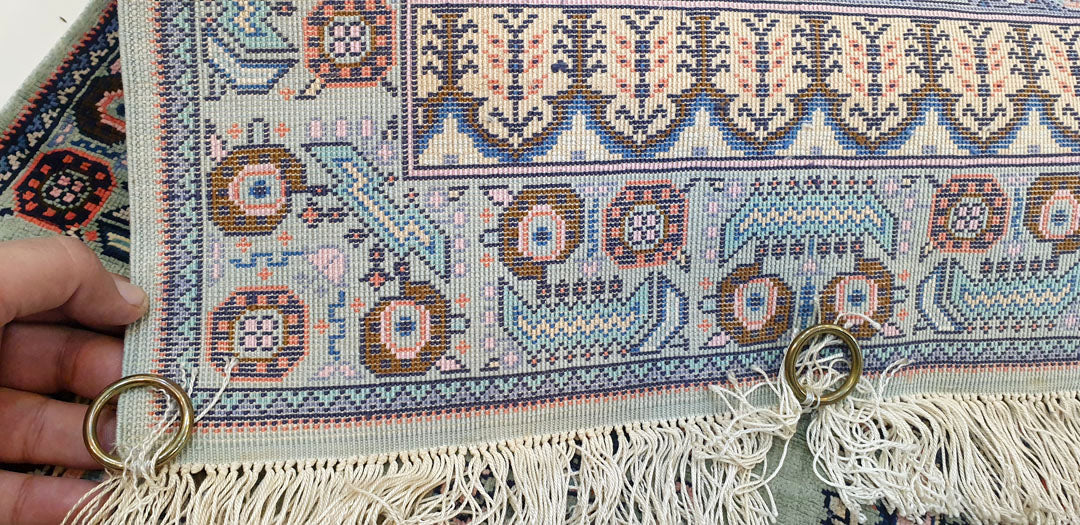 Exquisite Fine Quality Hand-Knotted Persian Silk Carpet - 3 x 2.1 Feet