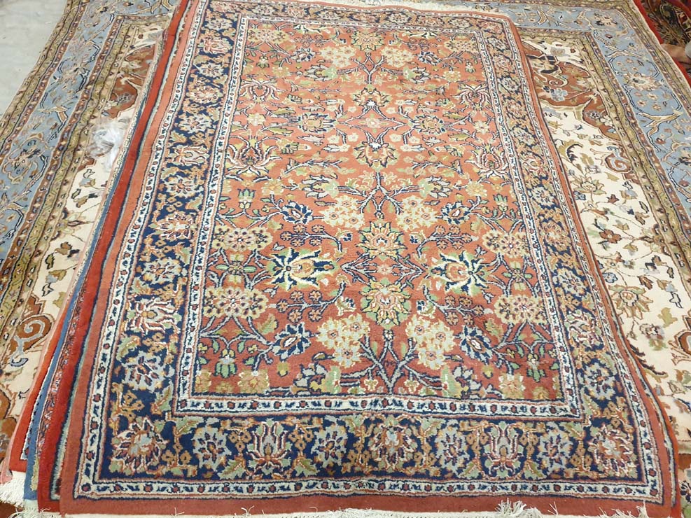 Elegant Hand-Knotted Indo-Persian Area Rug - 6 x 4 Feet