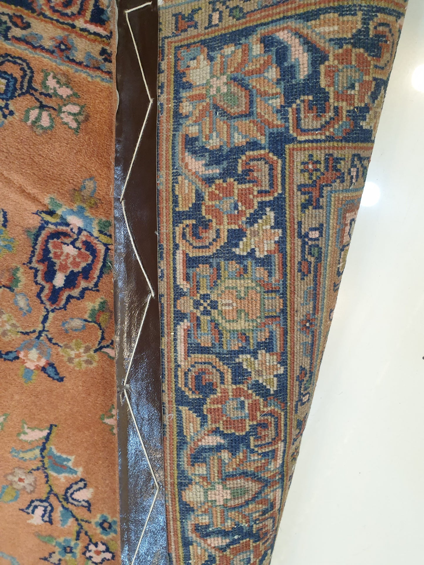 Elegant 11' x 3.8' Hand-Knotted Indo-Persian Runner - Warm Terracotta Field with Classic Floral Sprays