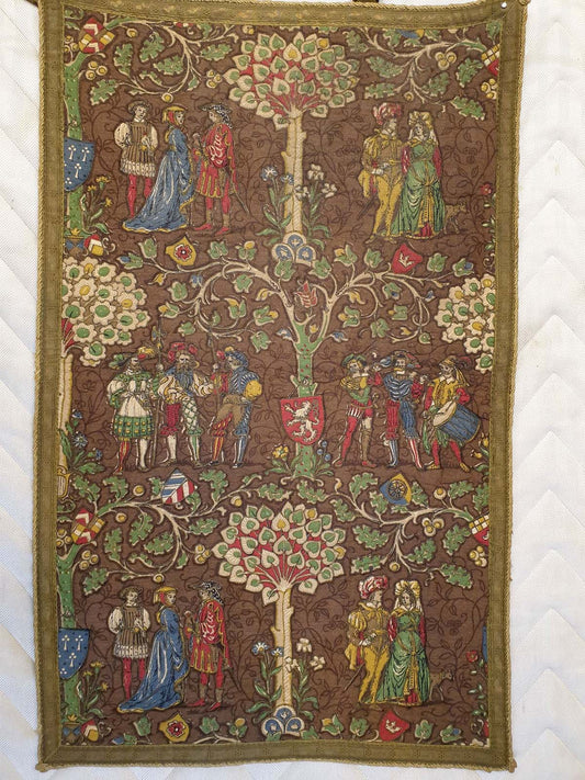 Authentic French Medieval-Style Tapestry - 36" x 23"