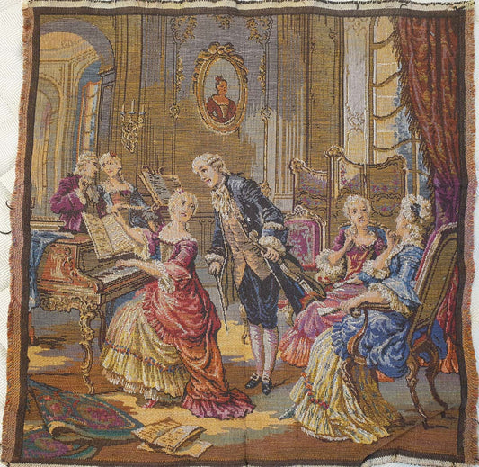 Exquisite French Tapestry for Framing - A Glimpse into 18th Century Elegance
