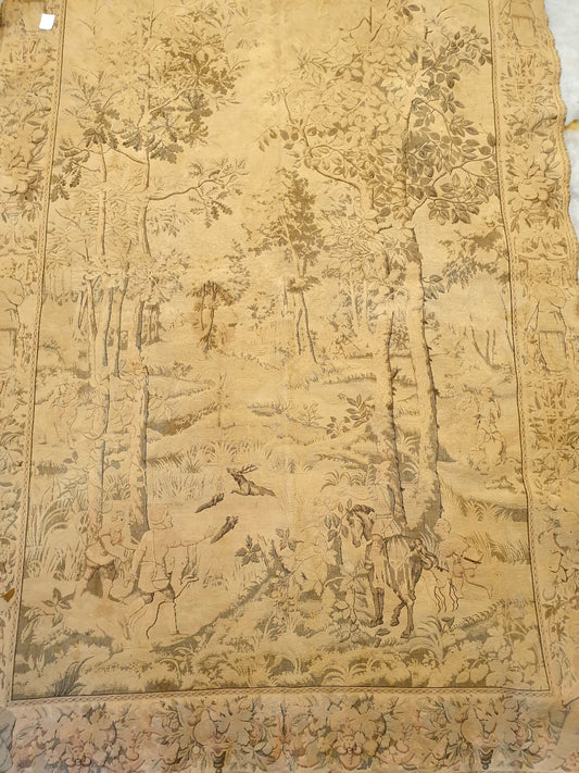 Grand Antique-Style Forest Hunting Tapestry - 74" x 50"