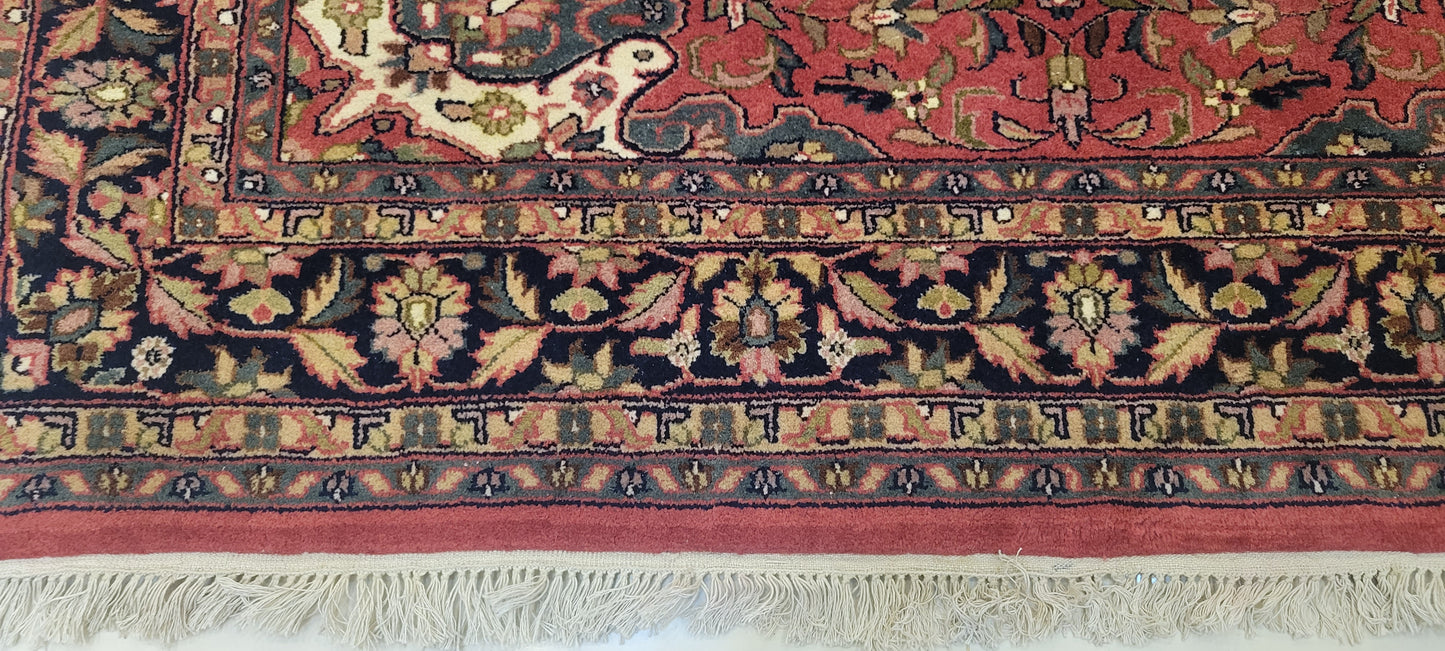 Discover Timeless Elegance: Fine Quality Indo-Persian Kashan Design Carpet - 9.5 x 5 Feet