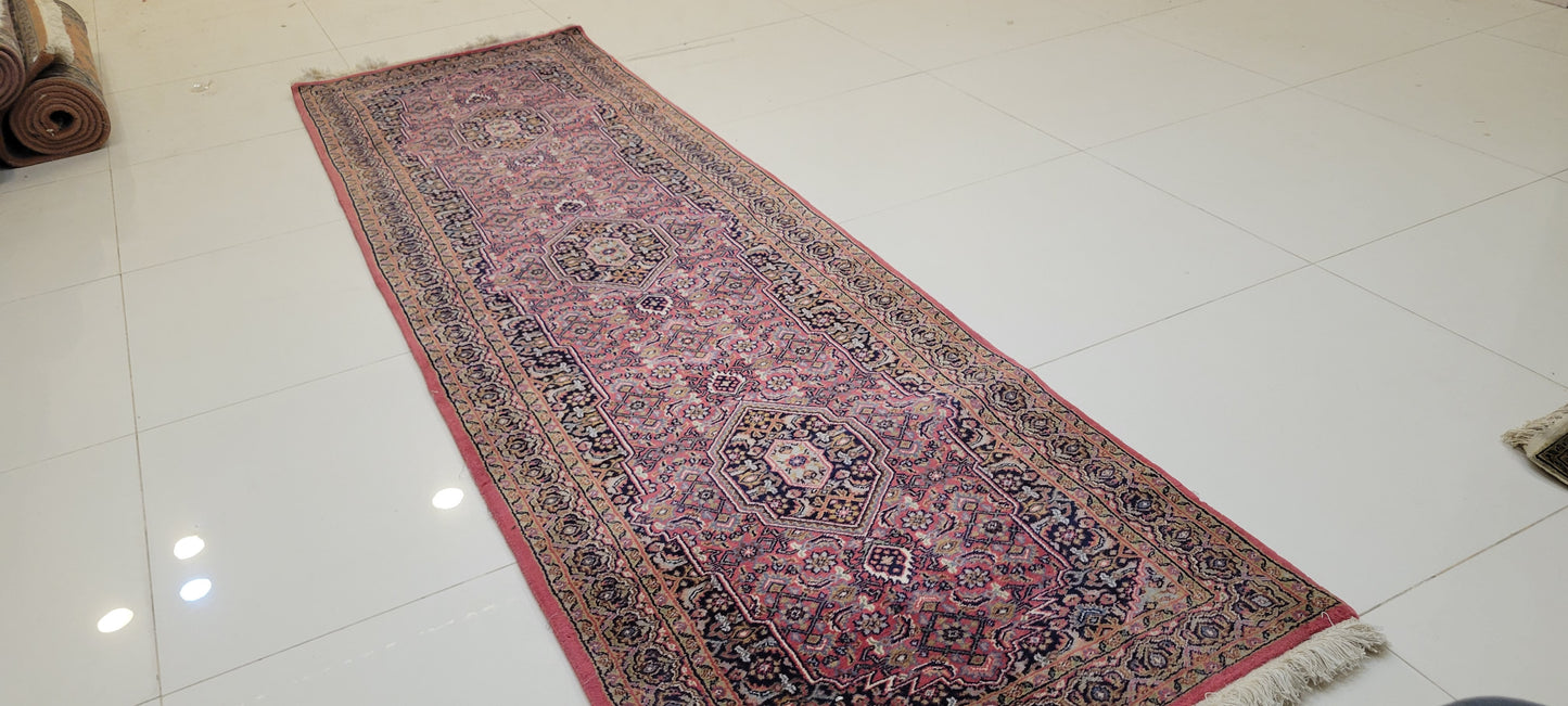 Exquisite Hand-Knotted Indo-Persian Runner - 8.10 x 2.7 Feet