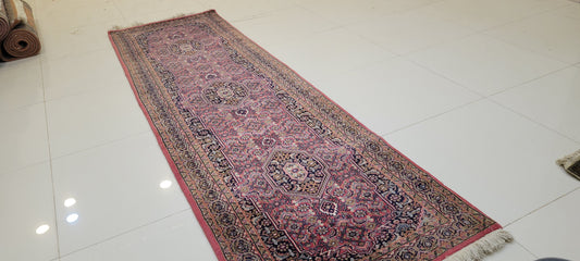 Exquisite Hand-Knotted Indo-Persian Runner - 8.10 x 2.7 Feet