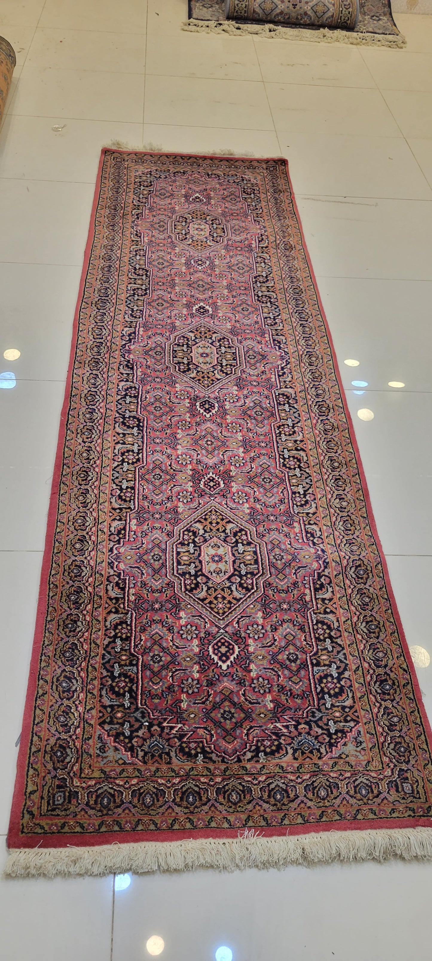 Exquisite Hand-Knotted Indo-Persian Runner - 8.10 x 2.7 Feet