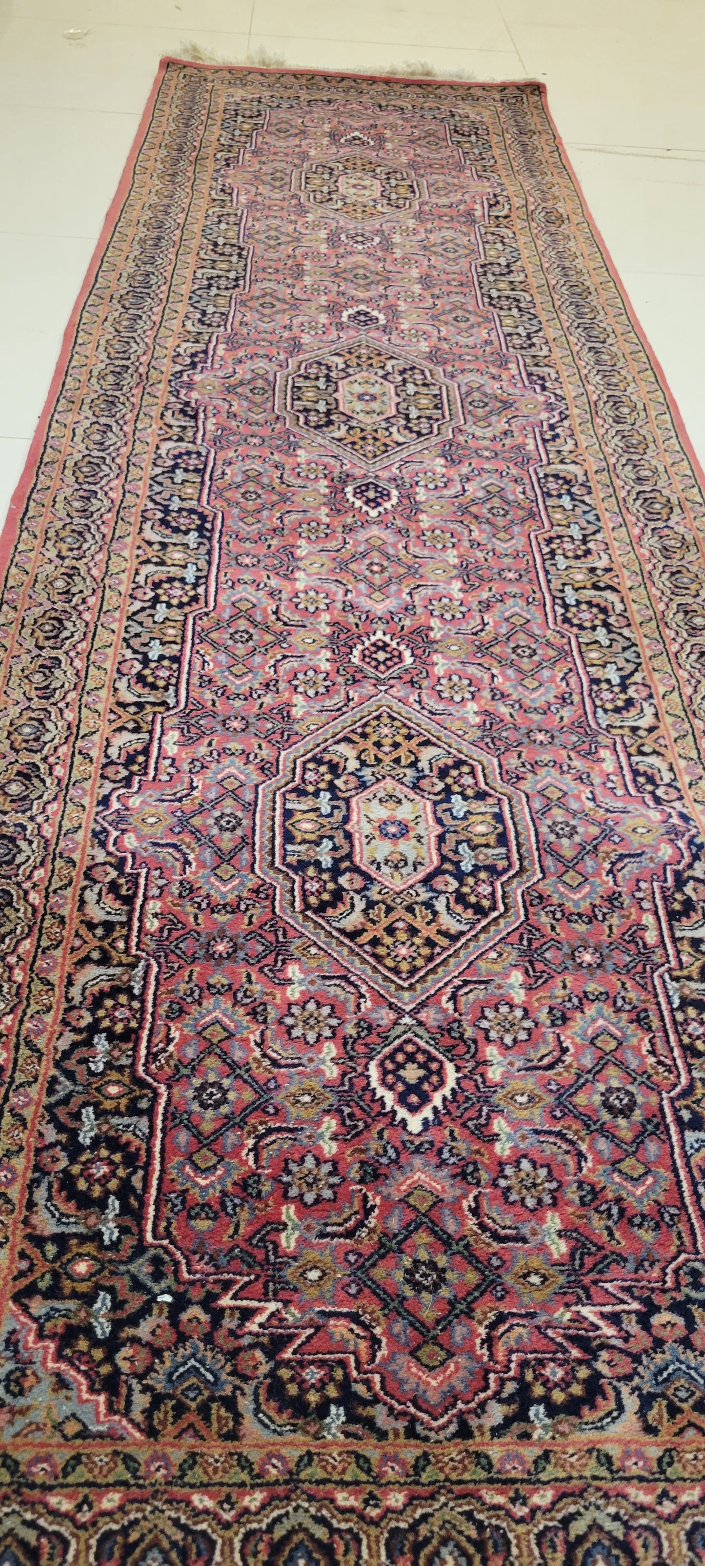 Exquisite Hand-Knotted Indo-Persian Runner - 8.10 x 2.7 Feet
