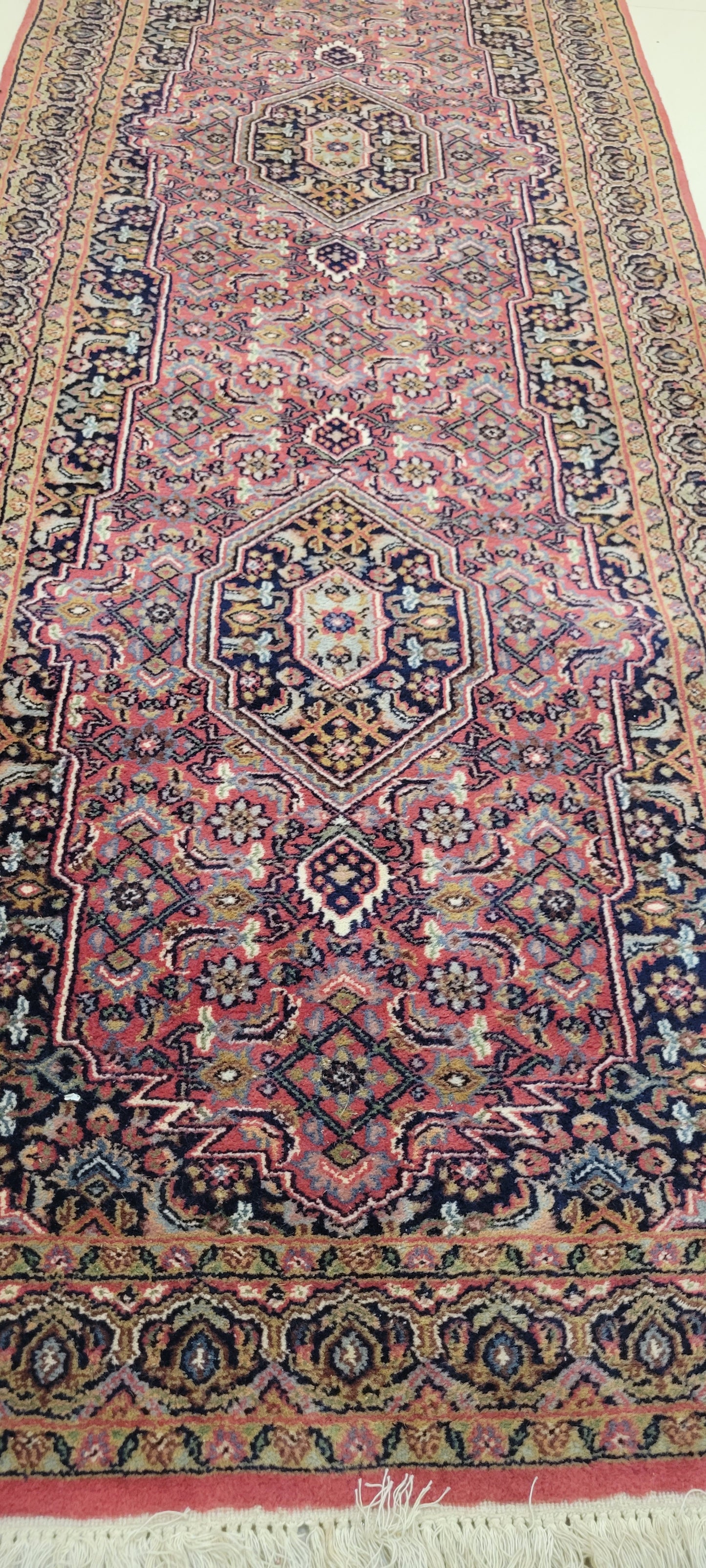 Exquisite Hand-Knotted Indo-Persian Runner - 8.10 x 2.7 Feet