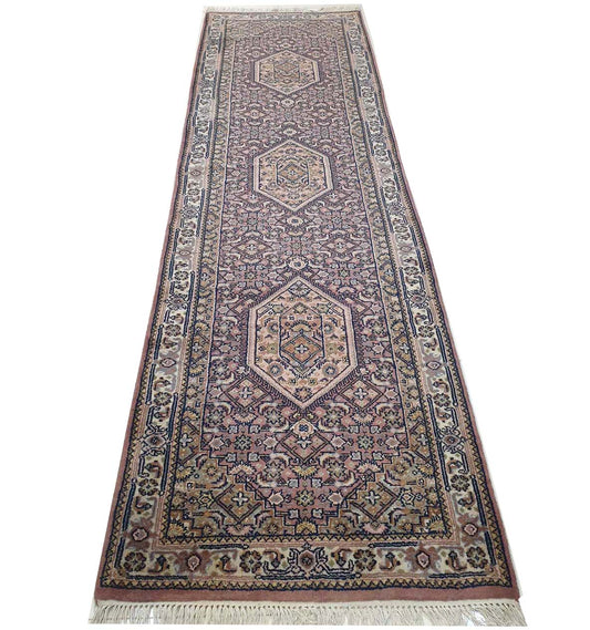 Exquisite Indo-Persian Runner Carpet - 9.6 x 2.9 Feet