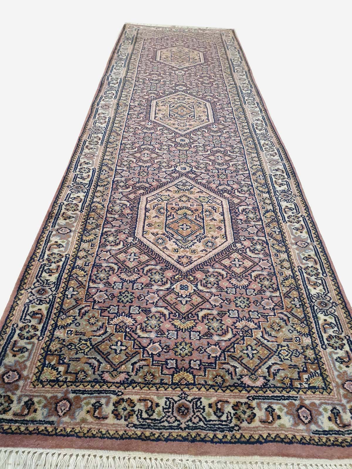 Exquisite Indo-Persian Runner Carpet - 9.6 x 2.9 Feet