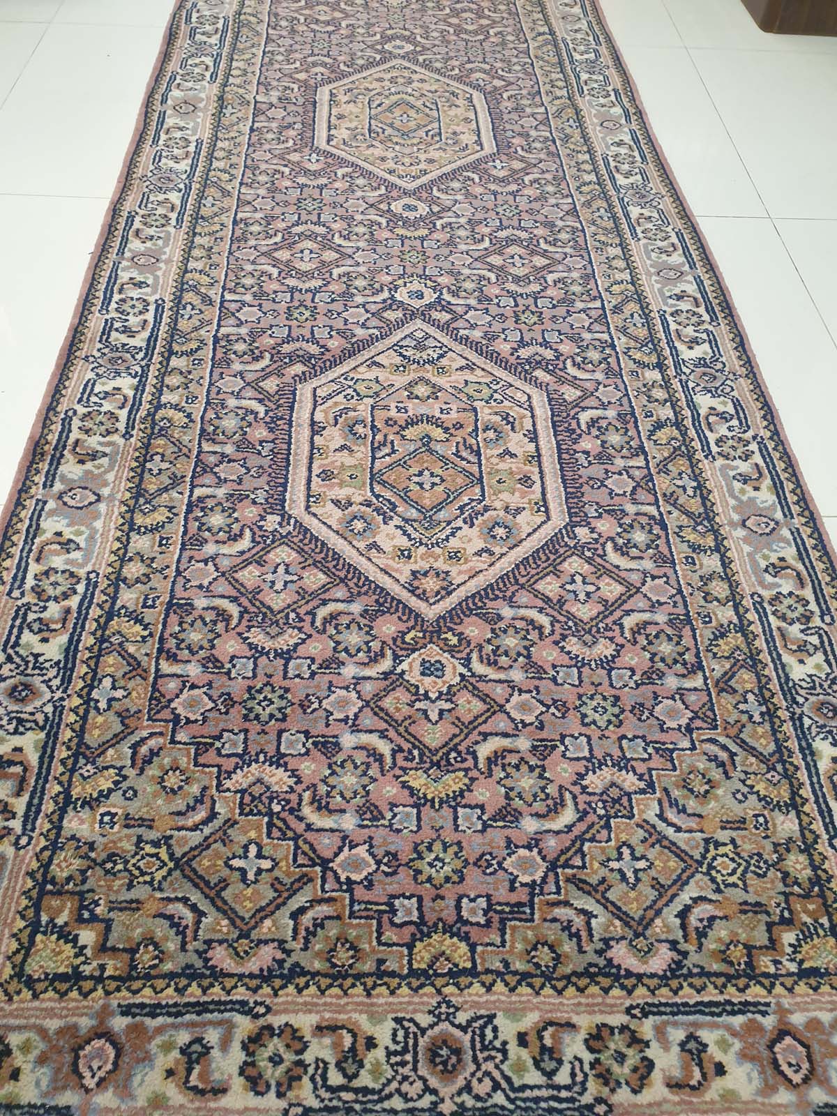 Exquisite Indo-Persian Runner Carpet - 9.6 x 2.9 Feet