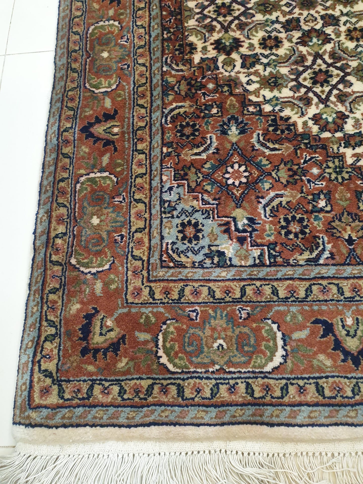 Exquisite 13.2' x 3.7' Hand-Knotted Indo-Persian Bidjar Design Wool Runner - Unrivaled Quality &amp; Rich Detail